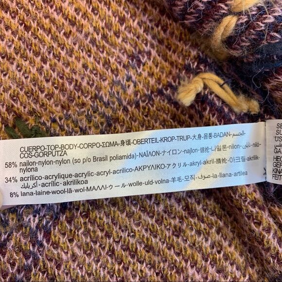 Zara Navy and Pink Floral Maxi Dress - Picture 9 of 12